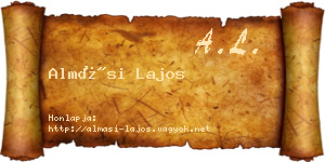 Almási Lajos névjegykártya
